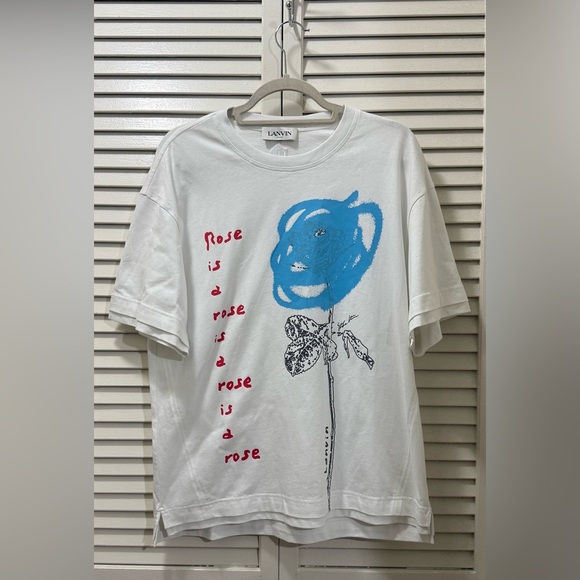 LANVIN "ROSE IS A ROSE" Tee - Picture 2 of 7